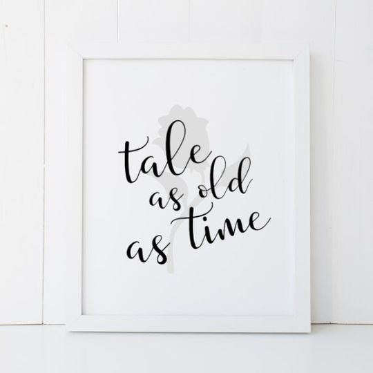 Tale As Old As Time Beauty and the Beast Disney Home Decor Poster  Wall Art - Great Gift