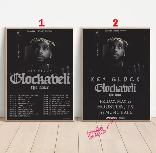 Discover Custom Key Glock Glockaveli The Tour 2025 Poster