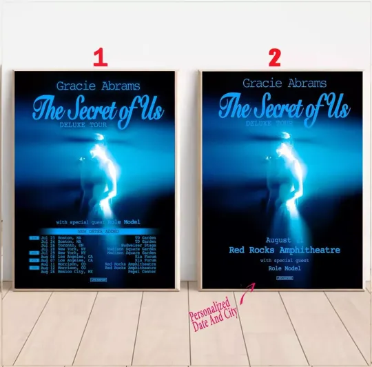Custom Gracie Abrams The Secret Of Us Deluxe Tour 2025 Poster