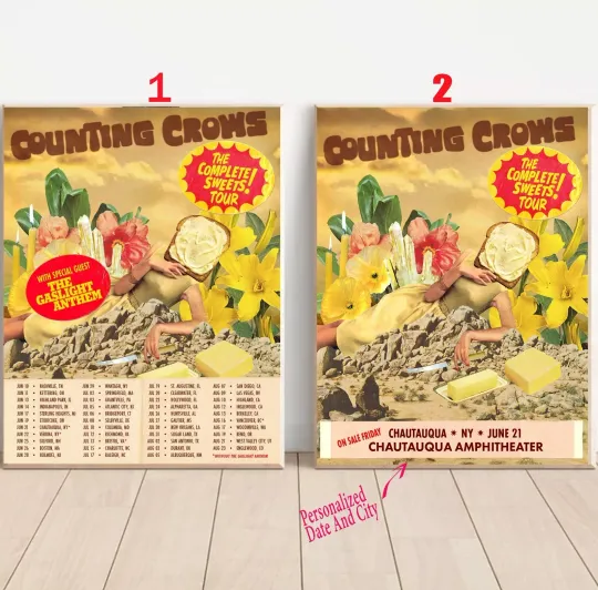 Discover Counting Crows (The Gaslight Anthem) Tour 2025 Poster