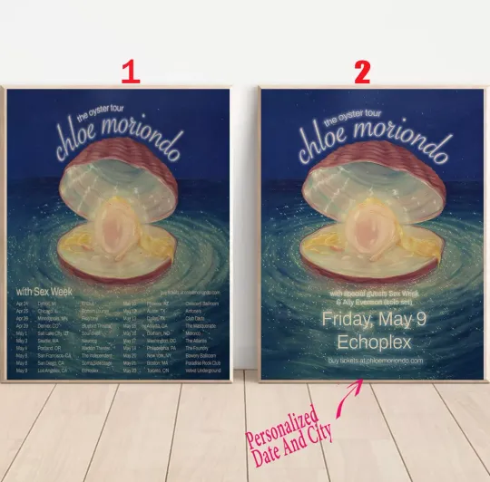 Discover Custom Chloe Moriondo The Oyster Tour 2025 Poster