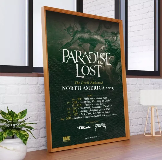 Paradise Lost - North America 2025 Tour Poster