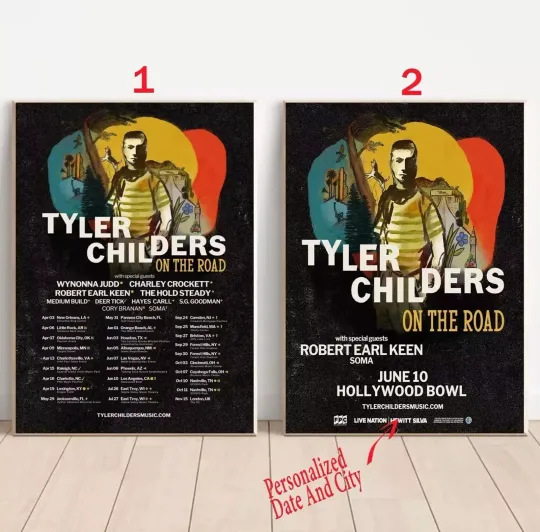 Custom Tyler Childers On The Road US Tour For 2025 Poster