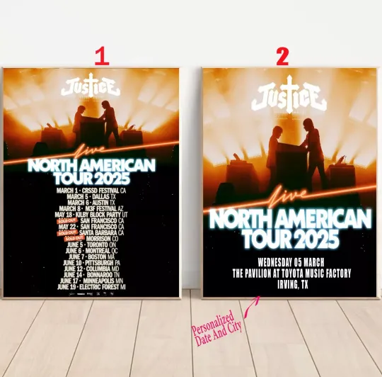 Discover Custom Justice 2025 North American Tour Poster