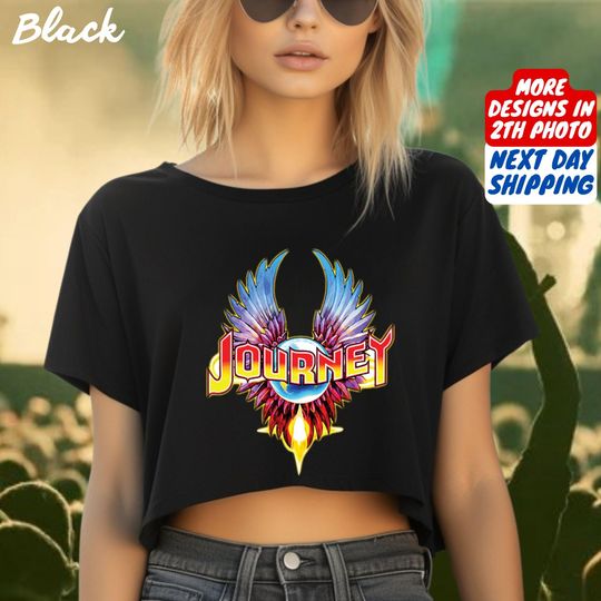 Def Leppard Journey Crop Top, Journey Summer Stadium Tour 2025 Crop Top, Def Leppard Fan Crop Top, Def Leppard And Journey Merch Crop Top