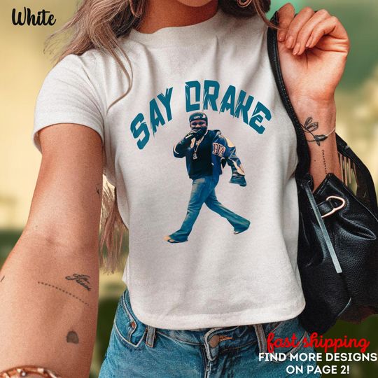 Kendrick Lamar Crop Top, Say Drake Meme Crop Top, LIX Halftime Show Tee, Kendrick Lamar Say Drake Crop Top, They Not Like Us