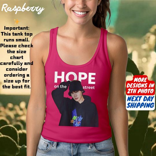 J-Hope Hope On The Stage Tour Tank Top, Hope On The Street Tank Tops, J Hope World Tour Shirt, BTS Hobi Shirt, J Hope Tee, BTS Army Gift