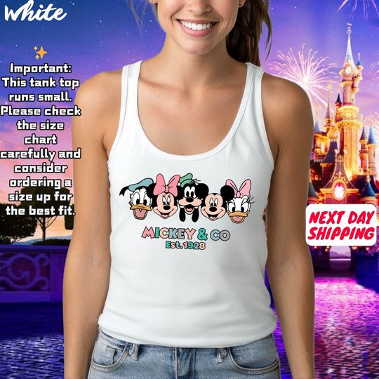 Discover Retro Disney Mickey and Co Tank Top, Disney Vacation Tank Top, Disney Mickey Tank Top, Disney Friends Tank Top, Disney Trip Tank Top