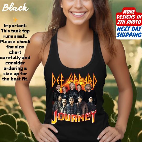 Def Leppard Journey Tank Top, Journey Summer Stadium Tour 2025 Tank Top, Def Leppard Fan Tank Top, Def Leppard And Journey Merch Tank Top