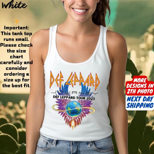 Def Leppard Journey Tank Top, Journey Summer Stadium Tour 2025 Tank Top, Def Leppard Fan Tank Top, Def Leppard And Journey Merch Tank Top