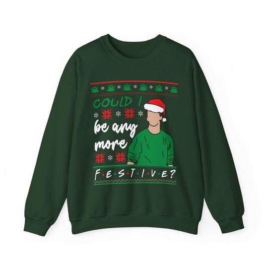 Holiday Friends Sweatshirt, Chandler Bing, Holiday Apparel, Friends TV Show, Christmas Gift, Christmas Sweater