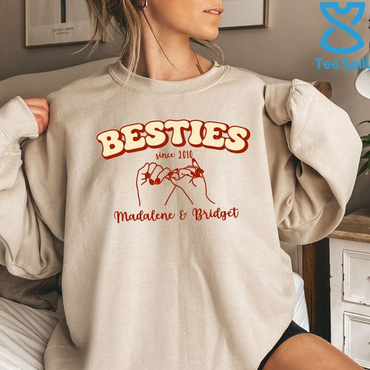 Custom Besties Sweatshirt, Besties Best Friend Gift Hoodie For Women International Friendship Day, Pinky Promise Hoodie, Friendship Hoodie