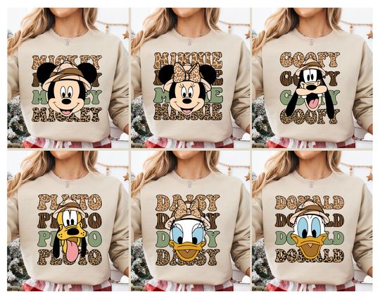 Discover Disney Mickey and Friends Sweatshirt, Disney Safari Trip Shirt, Magic Kingdom Sweater, Animal Kingdom T-Shirt, Disney Matching Tee