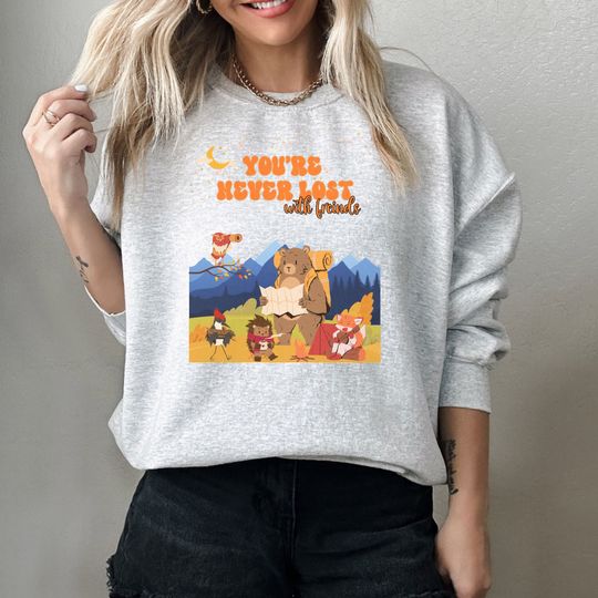 Discover Camping sweatshirt outdoors sweatshirt friends sweatshirt never lost
