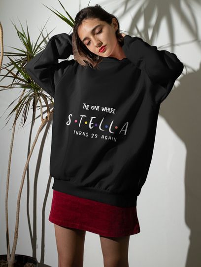 Discover Personalized retro Friends Sweatshirt- parody hoodie, bonus dad shirt, 90s graphic tee, Customized 30th, 40th birthday gift, nostalgia gift