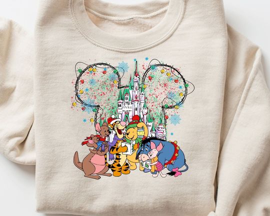 Discover Winnie The Pooh Christmas Shirt, Disney Christmas Shirt, Pooh and Friends Sweatshirt, Minnie Xmas Shirt, Cute Disney Shirt, Xmas Gift Shirt