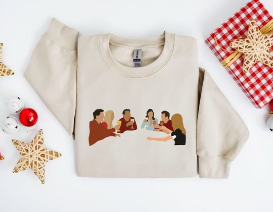 Friends Thanksgiving Dinner Scene Pullover, Cozy Sweatshirt 90s Graphic, Friends Tshirt, Friends TV Show Sweatshirt, Gift for Friends Fan