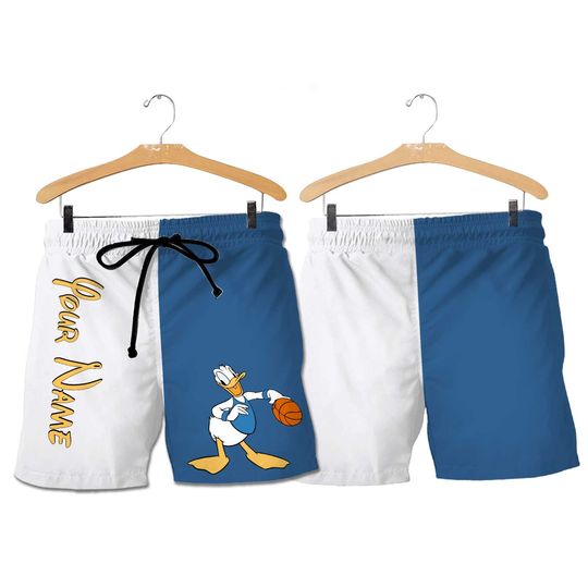 Personalized Vintage Disney Donald Duck Play Basketball Short