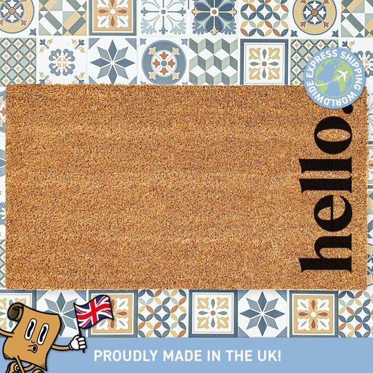 Personalized Greeting Doormat, Custom Hello Mat, Funny Home Decor, Housewarming Gift, Realtor Must-Have, Gifts for Him or Her, Porch