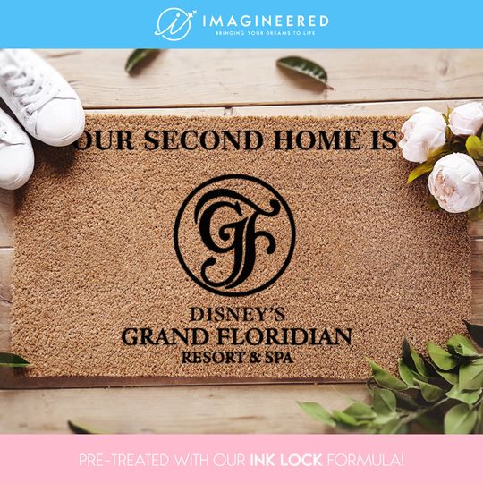 Discover Our Second Home Is Grand Floridian Welcome Doormat - Disney Decor - Disney World - Coir Welcome Door Mat - Disney Lovers