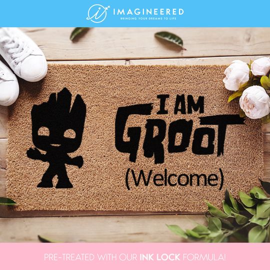 I Am Groot Doormat - Marvel - Avengers - Coir Welcome Mat - Cute Disney Lover Gifts - Cute And Funny Door Mat Gifts