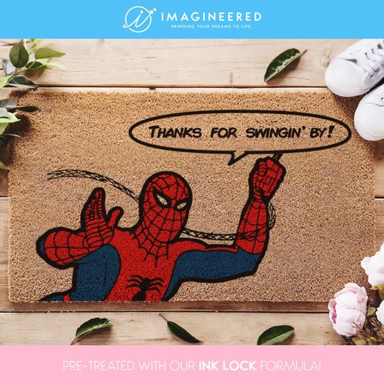 Spiderman Doormat - Spider - Marvel Home Decor - Tobey Maguire - Comic Lover Gift - Spiderman Gift - Peter Parker - Gift for Him - Avengers