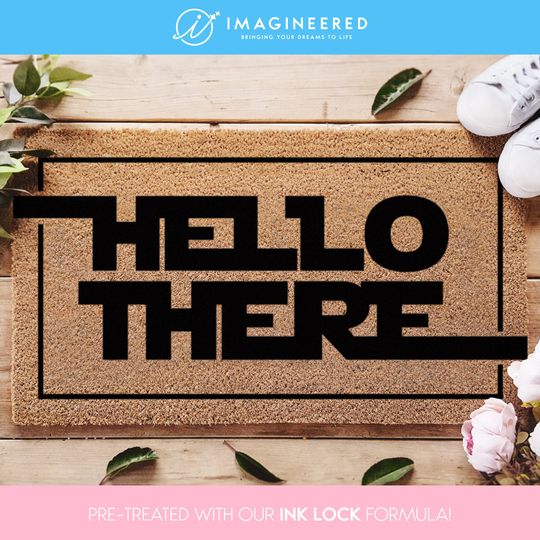 Obi Wan Kenobi Hello There Doormat - Funny Star Wars Welcome Mat - Star Wars Lovers - Starwars Gifts - Personalized Door Mat - Gifts For Him