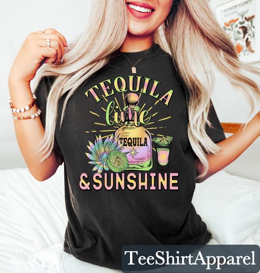Discover Tequila Lime Sunshine Shirt, Fiesta Shirts, Lime Salt Tequila, Funny Party T-shirts, Cinco De Mayo Shirts, Mexican Party, Margarita Shirt
