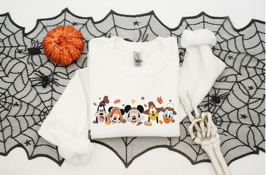 Discover Disney Thanksgiving Sweatshirt, Mickey and Friends Fall Hoodie, Disney Characters Sweatshirt, Mickey And Friends Sweatshirt,Disneyland Sweat