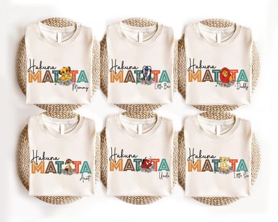 Personalized Hakuna Matata Shirt, Lion King Sweatshirt, Magic Kingdom Safari Tee, Disneyland Shirt, Timon Pumbaa T-shirt, Animal Kingdom Tee