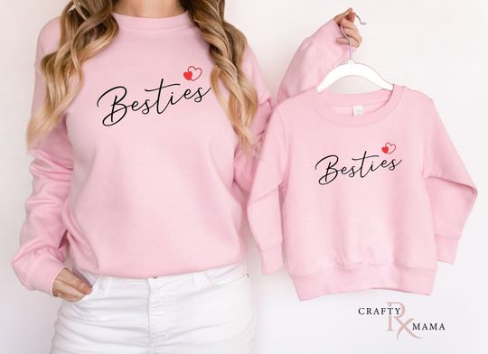 Discover Mama and Bestie matching sweatshirts, Best Friends Sweatshirt, Friend Sweatshirt, Bachelorette Shirt, Besties Matching Tees, Besties Trip