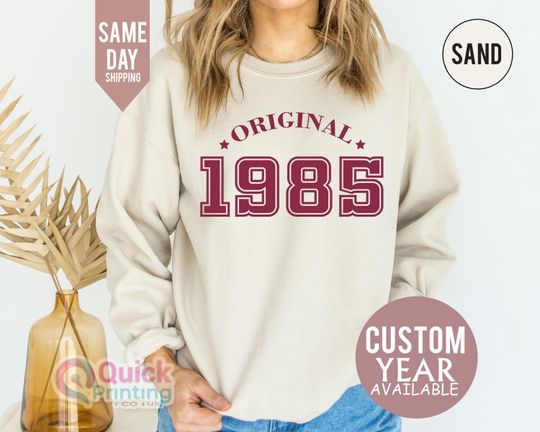 40th Vintage Birthday Sweatshirt 40th Birthday Gift for Women, 1985 Birthday Jumper for Women Men, Vintage Gift for Mum Dad Mothers day gift