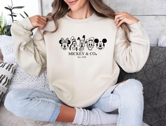 Discover Mickey & CO 1928 Sweatshirt, Mickey and Friends Sweatshirt, Disney Family Vacation Sweater, Mickey and Friends Hoodie, Disney Trip Sweat