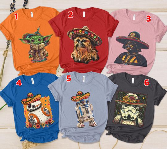Star Wars Darth Vader Stormtrooper R2 D2 Cinco de Mayo Balloon shirt, Happy Mexican Fiesta Party,Hollywood Studios Galaxy's Edge Trip