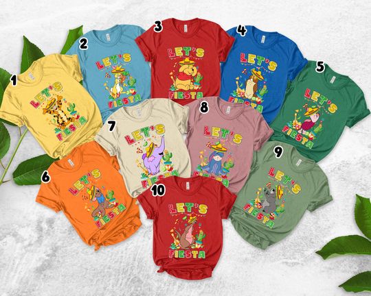 Disney Cinco de Mayo Winnie The Pooh Fiesta Squad Shirt, Margaritas Por Favor Mexican Fiesta,Fiesta Squad,Mexican Fiesta Celebration