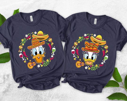 Discover Donald Daisy Cinco De Mayo shirt, Disney Mexico Mexican Fiesta Party Matching, Disneyland Family 2025 Trip, Cinco De Mayo Shirt