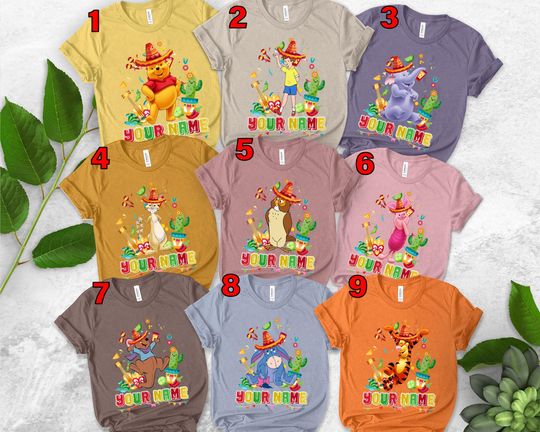 Discover Winnie the Pooh Cinco De Mayo Shirt, Robin, Lumpy & Piglet, Disneyland Trip Shirt, Roo Rabbit Tiger Eeyore, Disney Pooh Fan Gift