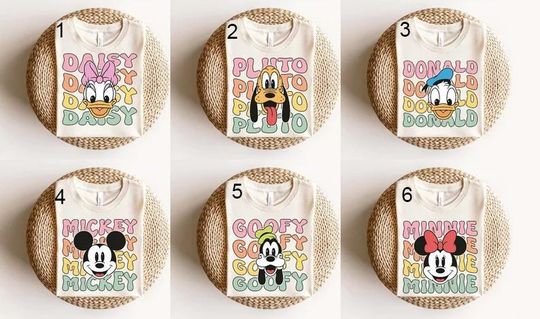 Discover Mickey And Friends Sweatshirt And Shirt,Disney Character Sweatshirt,Donald Daisy Goofy Pluto,Disney Family Shirt,Disney Group Matching Shirt