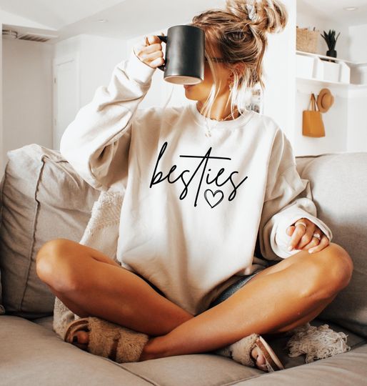 Besties Sweatshirt, Matching Best Friend T-Shirt, Besties Hoodie For Woman, Cute Bff Matching Shirts, Aesthetic Besties Birthday Gift,DG8389