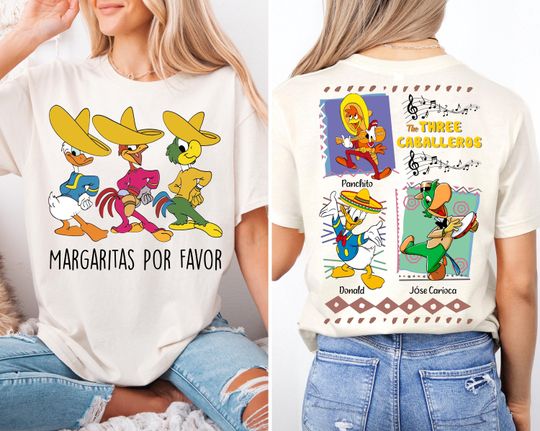 Disney The Three Caballeros Shirt, Donald Duck Jose Carioca T-Shirt