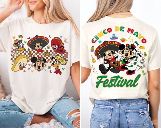 Mickey And Friends Cinco De Mayo Shirt, Disney Fiesta T-Shirt, Mickey Mexican Party Shirts, Mexican Festival T-shirt
