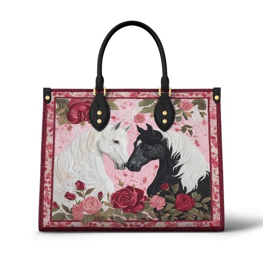 Discover Leather Handbag Romantic Rose Horse