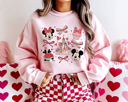 Discover Disney Valentine's Day T-Shirt, Matching Valentines Shirts, Mickey And Minnie Friends Sweatshirt, Disney Valentine's T-Shirt,Valentines Gift