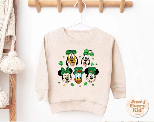 Discover Mickey And Friends Sweatshirt, Kids St Patricks Day Sweatshirt, Disney Baby Sweaters, Patricks Day Outfit, Lucky St Patricks Day Sweatshirt