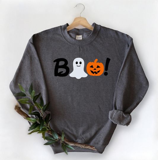 Discover Halloween Vintage Sweatshirt, Halloween Boo Sweatshirt, Funny Halloween Sweatshirt, Halloween Matching Sweatshirt, Halloween Sweatshirt
