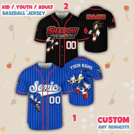 Personalized Sonic Shadow The Hedgehog Badass Jersey, Custom Sonic Jersey, Funny Sonic Party Shirt 2MT, Sonic Birthday Gift V3
