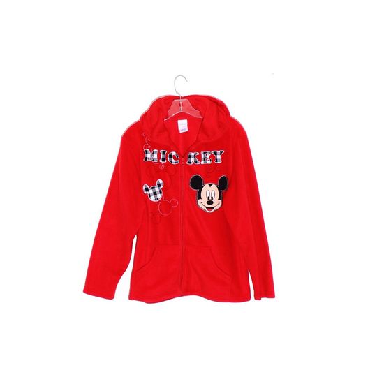vintage MICKEY MOUSE sweatshirt zip up sweatshirt hooded hoodie oversized coat 90s clothing DISNEY checkered plaid red black white colors