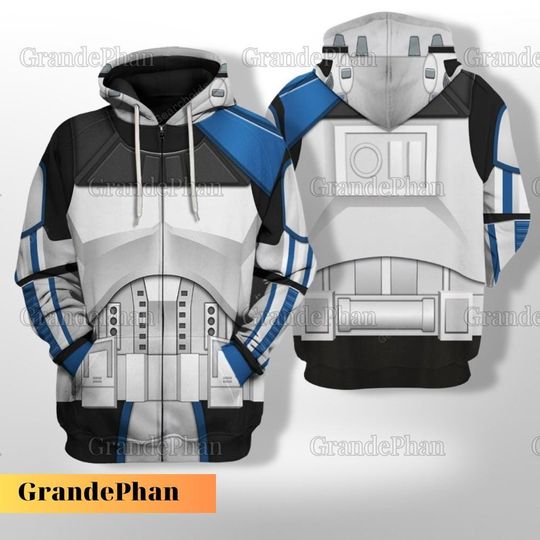 Halloween Captain Rex Costume 3D Hoodie, Star Wars All Over Print Tee, The Mandalorian, Halloween Sweatpants, Cosplay Costume Tee