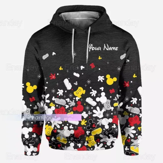 Discover Custom Mickey Mouse 3D HOODIE US Size All Over Print Christmas Day Gift