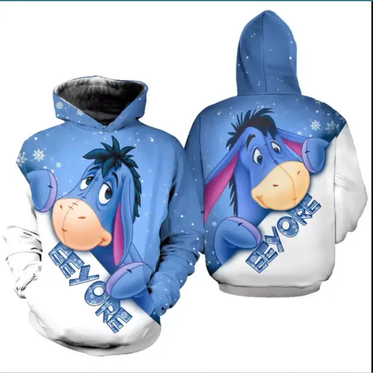 Discover Eeyore Donkey Christmas Disney 3D HOODIE Mother Day Gift All Over Print Us Size